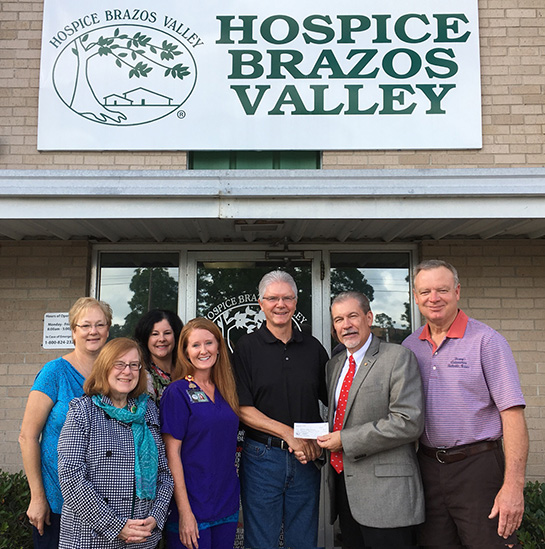 Austin County Cruisers Donate to Hospice Brazos Valley