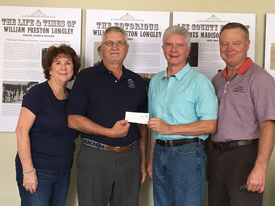 Austin County Cruisers Donation to Jail Museum