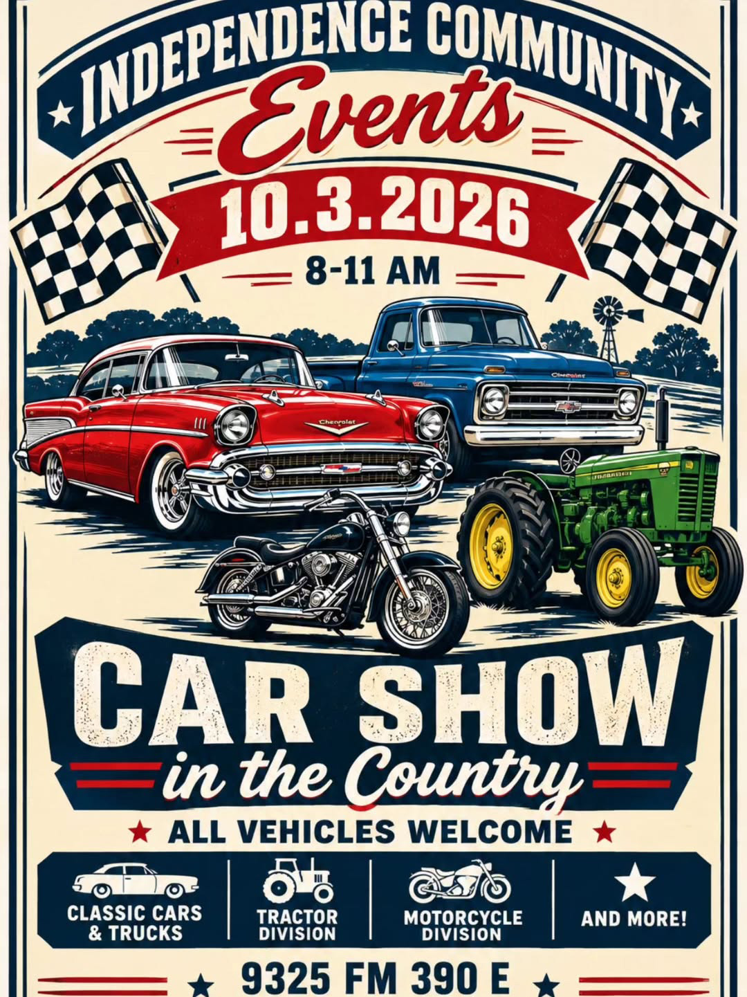 Car Show in the Country Independence Schoolhouse